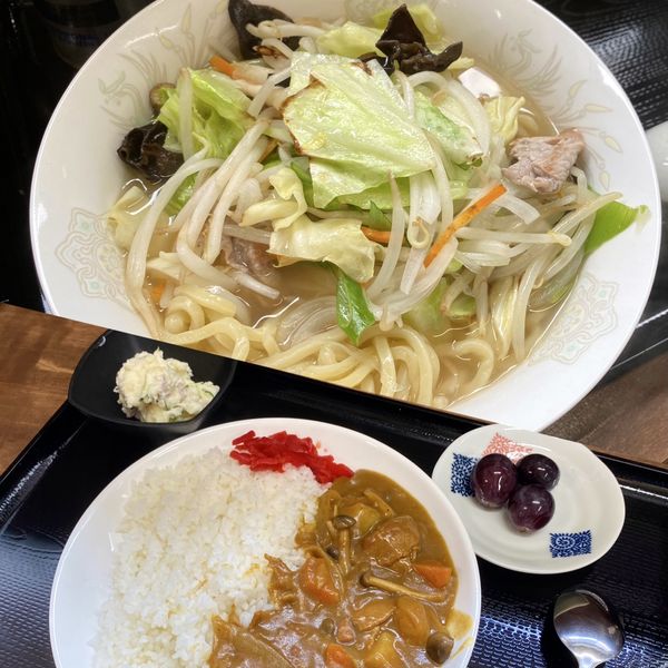 「タンメン＋カレーライス」@GP食堂の写真