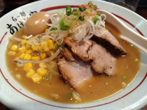 「あけどや味噌ラーメン＋辛味噌」@らー麺 あけどやの写真