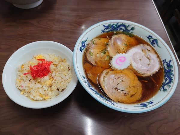 「チャーシュー麺バラ&ミニチャーハン」@あさはらの写真