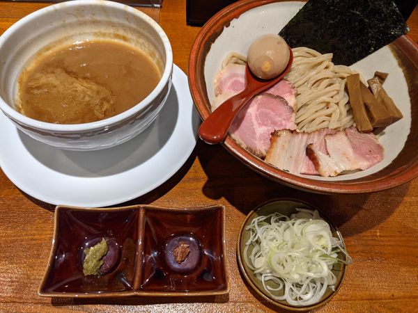 「特製つけ麺（並）」@長男、ほそのたかしの写真