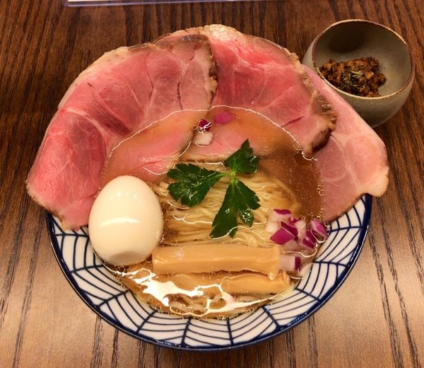 「キリリ+肉増し、スパ石井煮たまご（1300円）」@ちゅーかそば 帳の写真