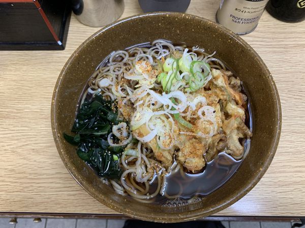 「天ぷらそば 460円」@めん庵の写真