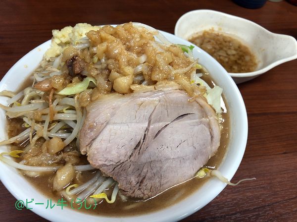 「ラーメン麺量350g(850円)、ニンニクアブラどでん」@どでん 西川口店の写真