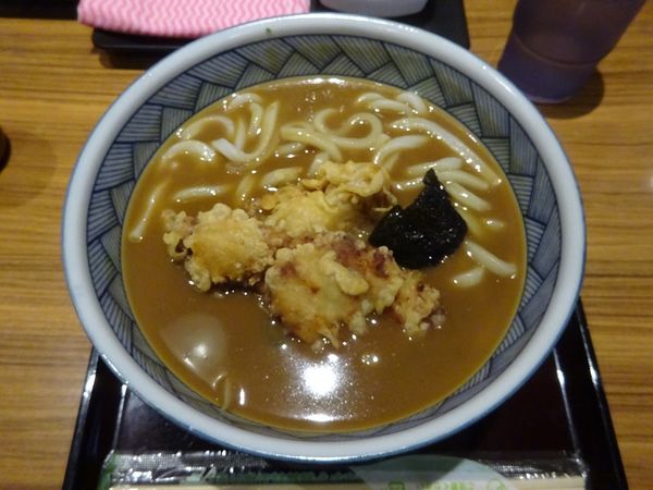 「とり天カレーうどん」@若菜そば 阪急十三店の写真