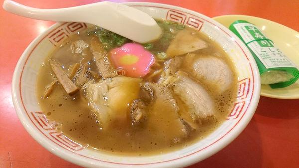 「【夜】中華そば+早すし」@本家アロチ 丸高 中華そばの写真