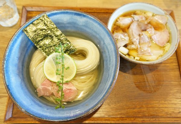 「味玉 昆布水つけめん醤油(大)ちょい肉増し」@YOKOKURA STOREHOUSEの写真