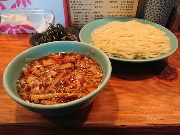 「特つけそば(大盛)＋刻み海苔」@つけそば屋 麺楽の写真
