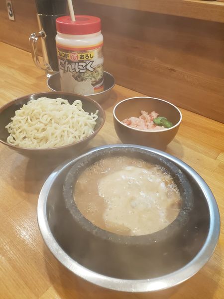 「石焼つけ麺（並盛）」@らーめん能登山 つけ麺館の写真