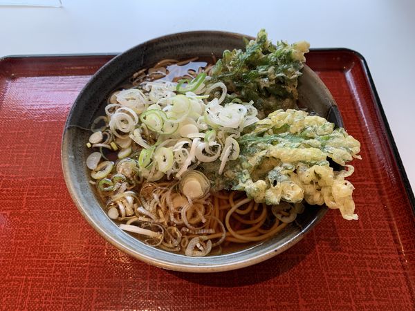 「春菊天そば (490円)」@生そば・うどん あずみ 大崎店の写真