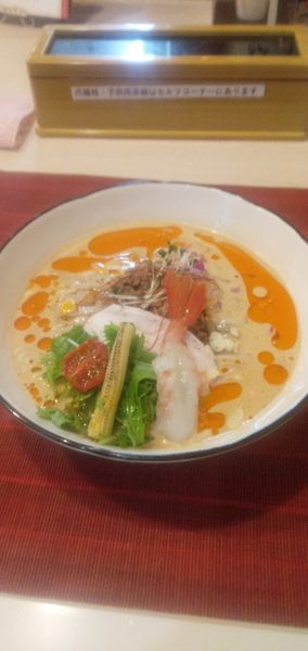 「【限定】えびと豆乳の冷製担々麺」@えびそば 緋彩の写真