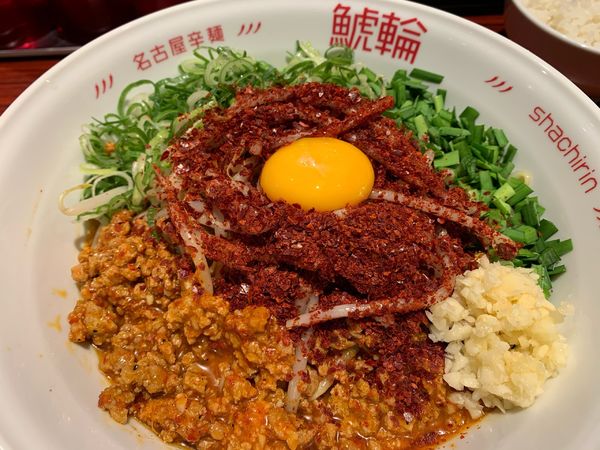 「旨辛赤まぜそば大盛り１辛」@名古屋辛麺 鯱輪の写真