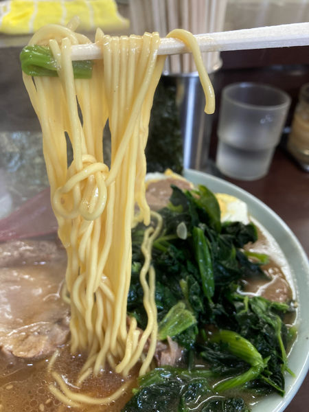 「味噌チャーシュー　ほうれん草増し」@ラーメンショップ 二ツ橋店の写真