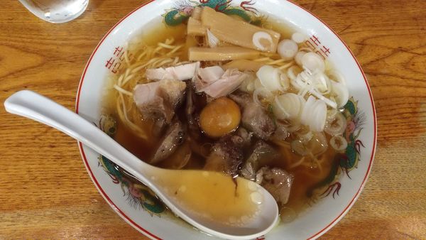 「山形新庄鶏もつラーメン並（限定）850円」@渡なべの写真