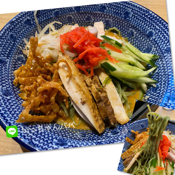 「夏季限定）白胡麻だれ 五目冷やし中華 730円」@ワンタン屋 今福商店の写真