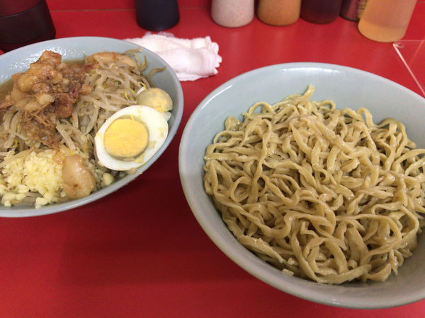 「富士丸ラーメン350g(ちょヤサ、ちょアブ、ニン)+つけ麺に変更」@ラーメン富士丸 東浦和店の写真