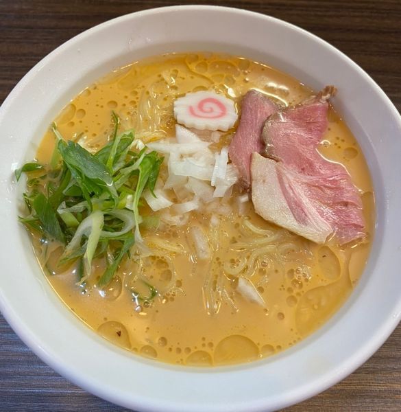 「【限定】旬の先物あん肝と京都九条ネギの冷やしらーめん」@麺屋 煮干と鶏 ひんなの写真