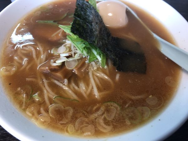 「中華そば・醤油780円+煮玉子100円」@軽井沢 中華そば 無二の写真