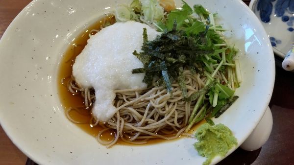 「冷やしとろろそば」@文殊 成増店の写真