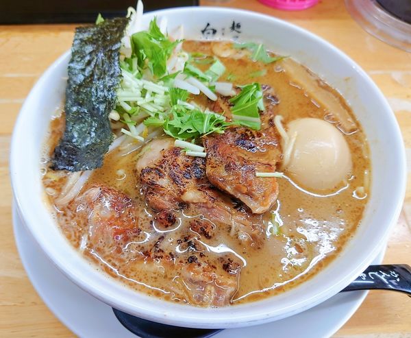 「軟骨玉子えびそば」@麺屋 白神の写真