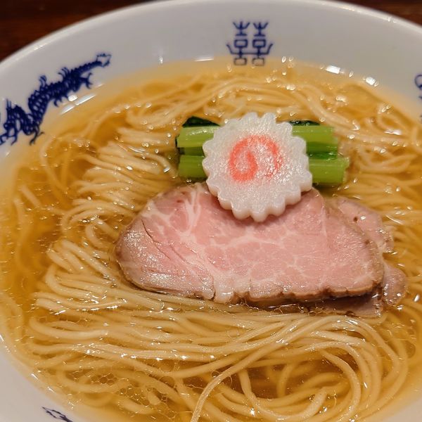 「中華そば＋ワンタン（肉1・海老1） 990円」@中華蕎麦にし乃の写真