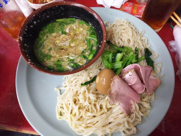 「つけめん（味玉入）　600円」@とん平食堂の写真