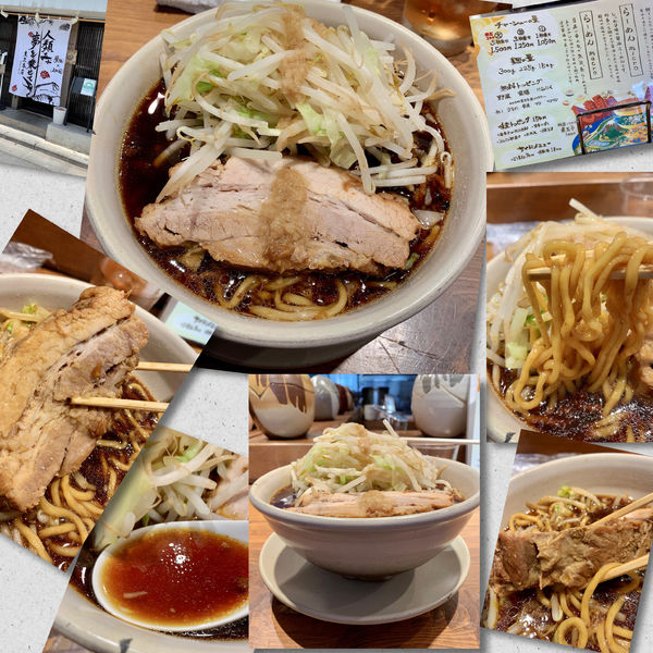 「micro225g(野菜普通、にんにく・背脂少な目)1050」@人類みな麺類 東京本店の写真