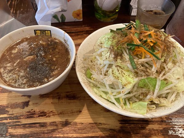 「魚踊つけめん　麺少なめ野菜大盛り」@濃菜麺 井の庄の写真