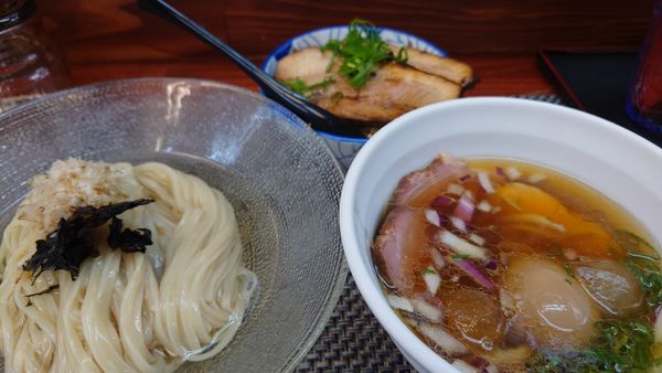 「冷製昆布水つけ麺　チャーシューごはん」@麺や 睡蓮の写真