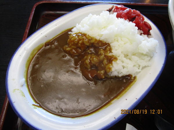「半カレー（ワンタンメンSet）350円」@そば処 中田屋の写真
