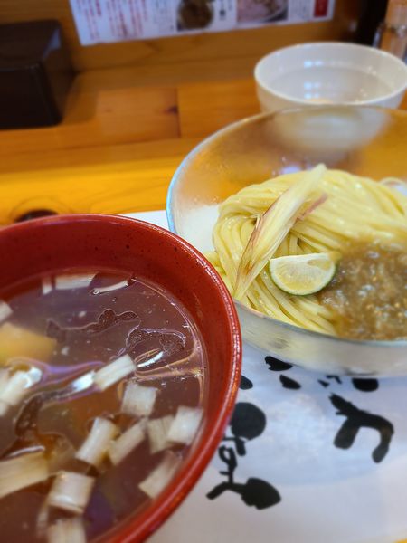 「渡蟹の冷やしつけ麺+極旨味玉」@活龍 海老蟹専門 甲殻堂の写真