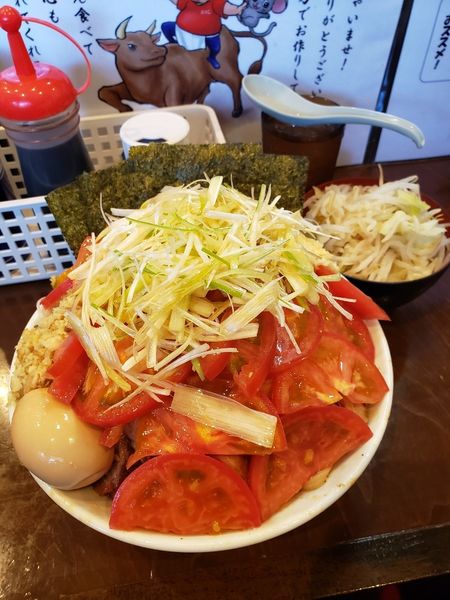 「【限定】冷やし中華、味玉、生姜、トマト増、葱」@麺屋 歩夢の写真
