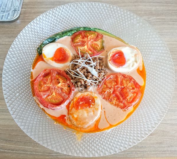 「【限定】焼きトマト冷やし担々麺＋味玉」@中華そば 和渦 TOKYOの写真