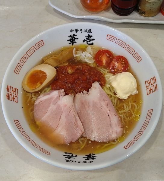 「(限定) トマトの冷やし〈アイスクリーム添え〉950円」@中華そば屋 華壱の写真