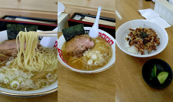 「中華そばとネギ辛チャーシュウ丼の『Aセット(¥900)』」@中華そば 栃木阿波家の写真