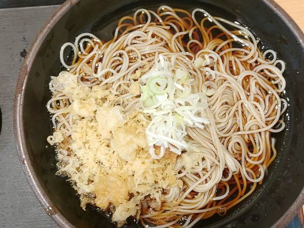 「もりそば（ぶっかけ変更）＋サービス揚玉」@ゆで太郎 錦糸公園前店の写真