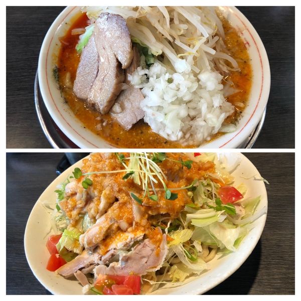 「坦々ら〜めん小690サラダ棒棒鶏麺800」@麺屋 婆娑羅の写真