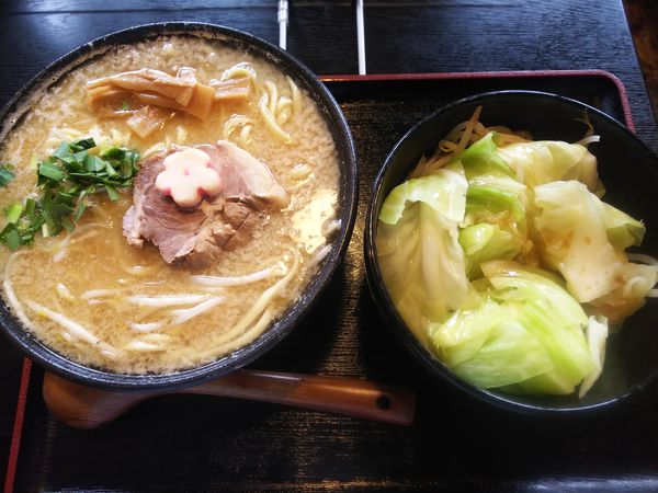 「味噌ラーメン、野菜」@秋田ラーメン はまの写真