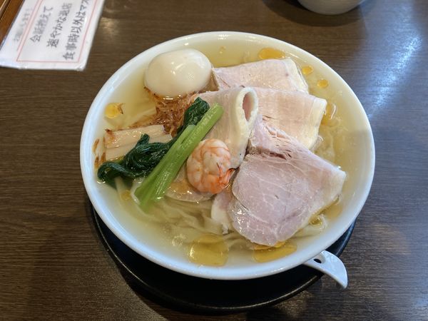 「冷し中華きしめん~エビ塩風味~」@麺創 なな家の写真