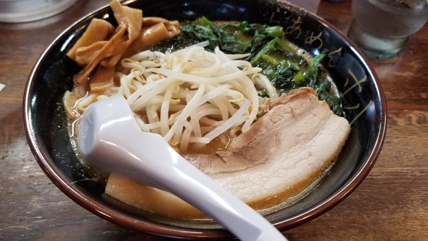 「信州味噌らあめん　ほうれん草トッピング」@らあめん 寸八 総本店の写真