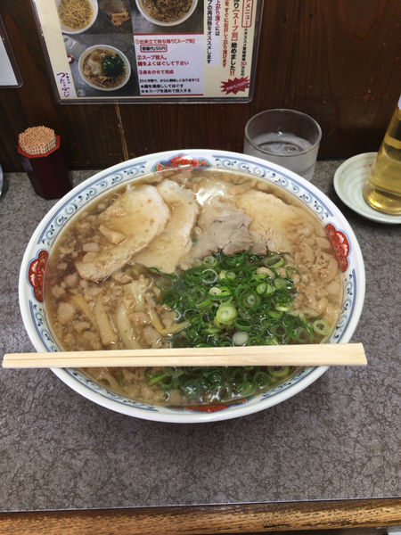 「中華そば特盛背脂多め」@つたふじ 福山支店の写真