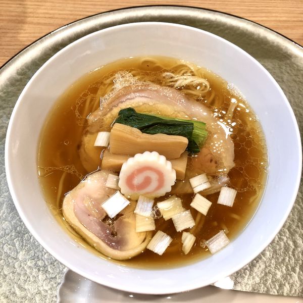 「羅臼昆布と鮭節の中華そば ￥1100」@中華そば 深緑の写真