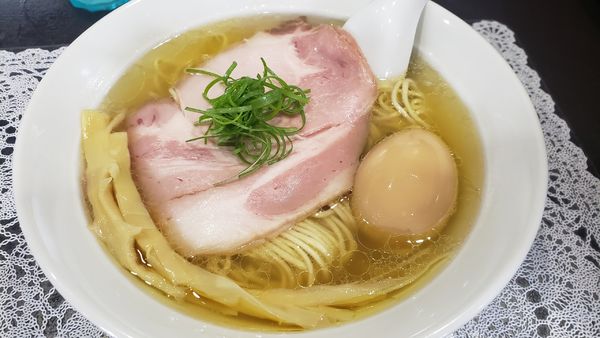 「鶏そば 塩＋味玉」@中華そば ふじ野の写真