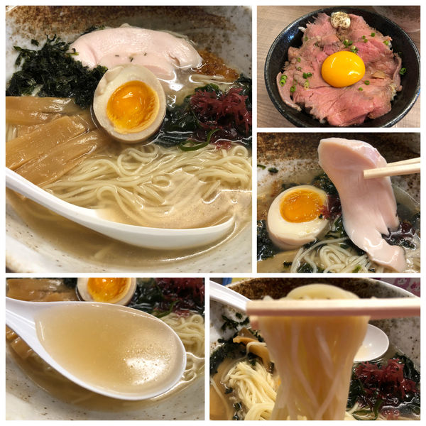 「【夏期限定】金目鯛の冷製麺820円ローストビーフ丼370円」@東大和ラーメン大冬樹Season2の写真