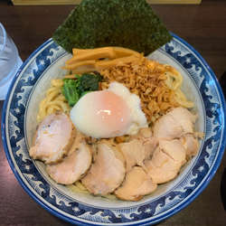 鶏塩油そば ※温玉、鶏チャーシュートッピング