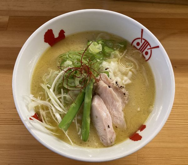 「10食限定・鶏そばポタージュ（塩）大盛」@京都 あやむや 御徒町店の写真