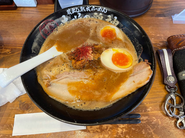 「特製純味噌ラーメン」@蔵出し熟成らーめん 味噌の鶏神 刈谷店の写真