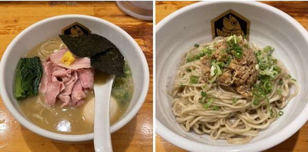 「特製濃厚真鯛ラーメン、真鯛和え玉(大)」@真鯛らーめん 麺魚の写真