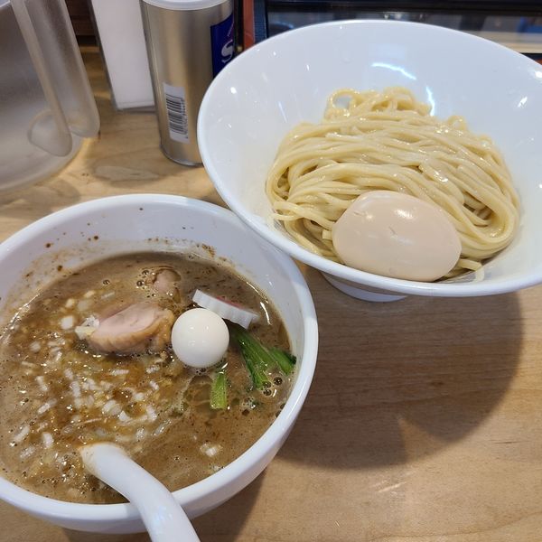 「つけ麺(並)¥900、煮玉子120」@本枯中華そば 魚雷の写真