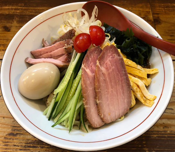 「【限定】味噌冷やし中華(大盛り.ぶさ玉)」@東京味噌らーめん 鶉の写真