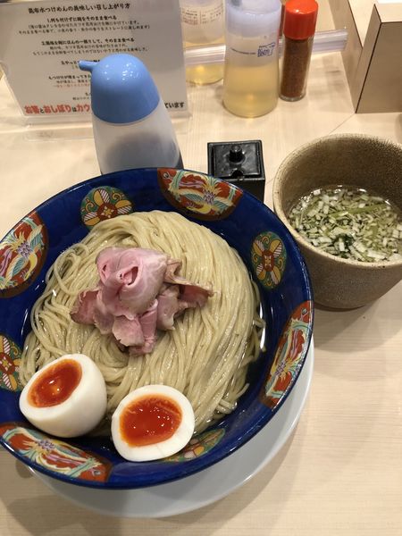 「鰹昆布水つけ麺900円➕味玉100円」@つけめん金龍の写真